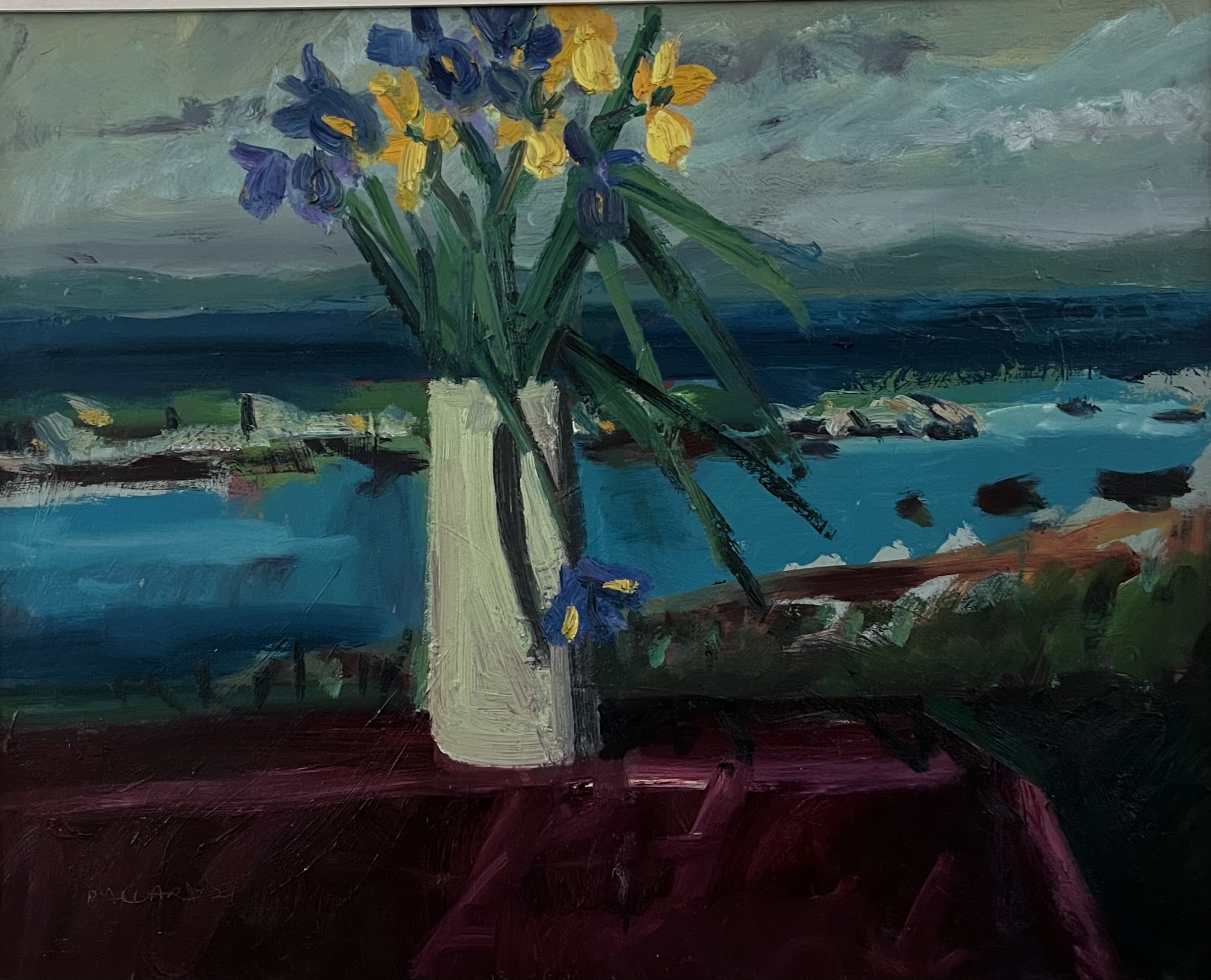 'Inishfree Irises', oil on canvas, 61cm x 76cm,  £5,500
