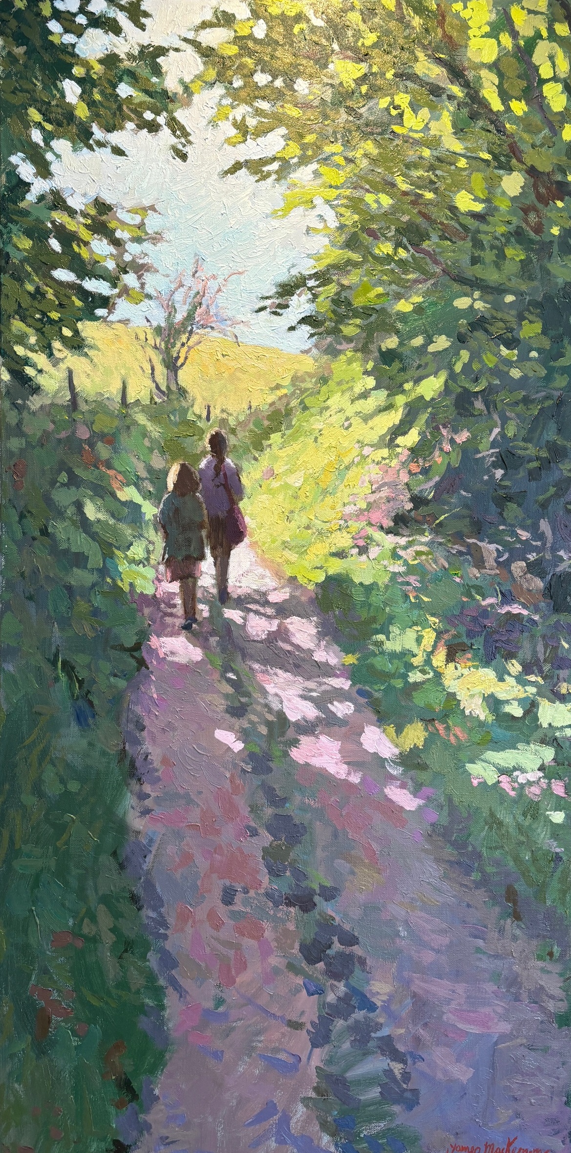 'The Path from the Beach', oil on canvas, 100cm x 50cm, £4400
