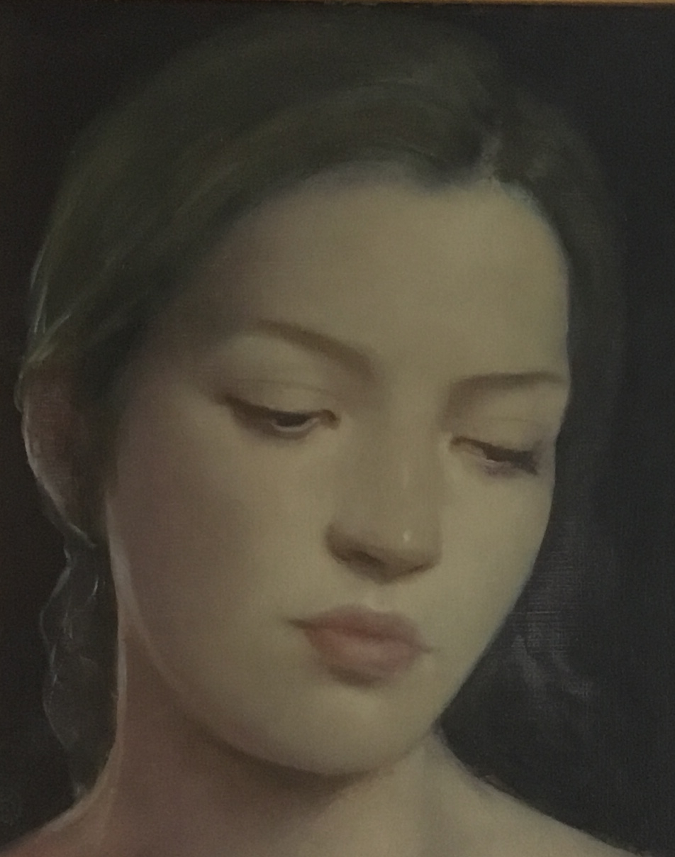 'The Glance' oil on board 10" X 8", £3,500