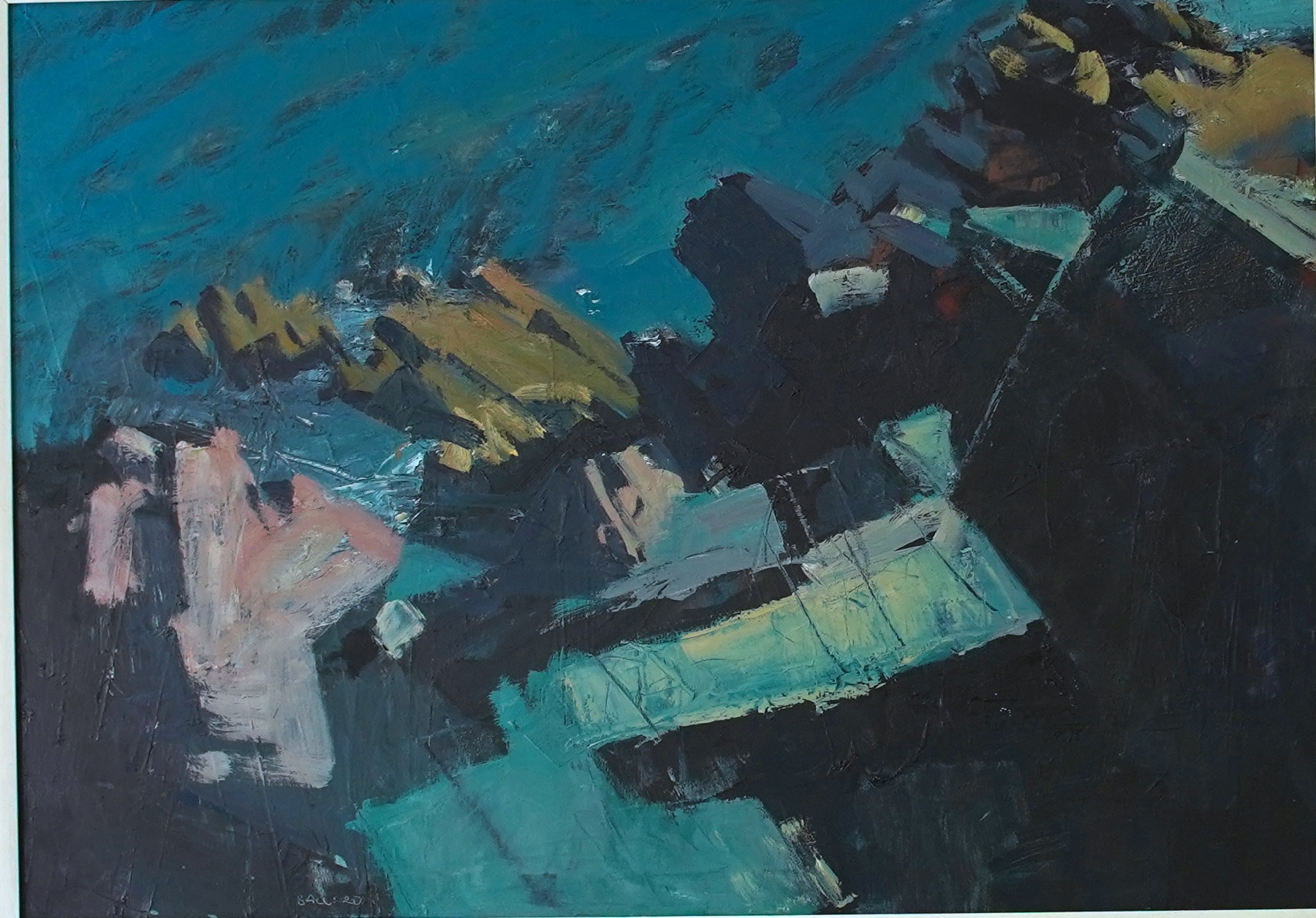'Dark Rocks,  Orlock', oil on canvas, 70cm x 100cm, £7500