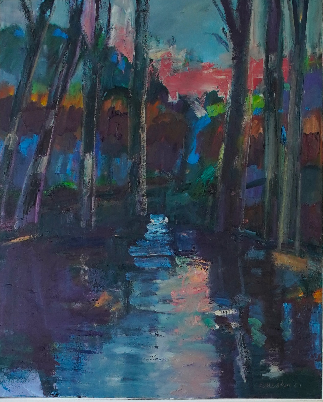 'Evening River'. oil on canvas, 100cm x 80cm, £8000