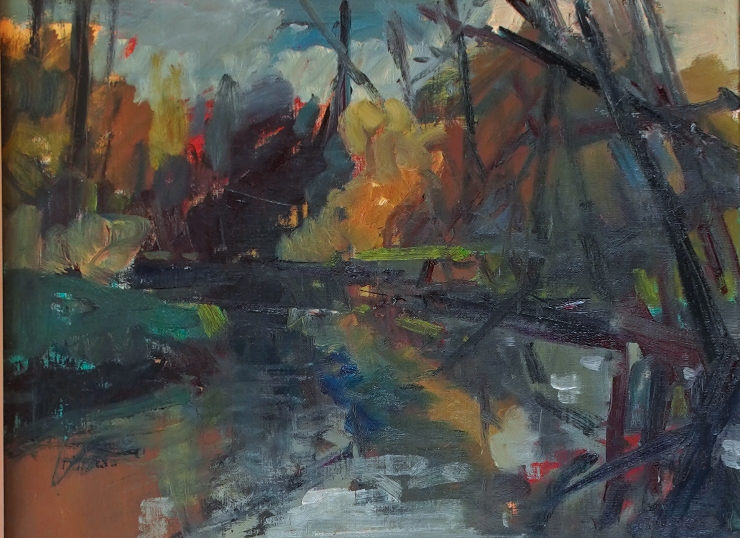 'River and Trees', oil on canvas, 46cm x 61cm, £5000