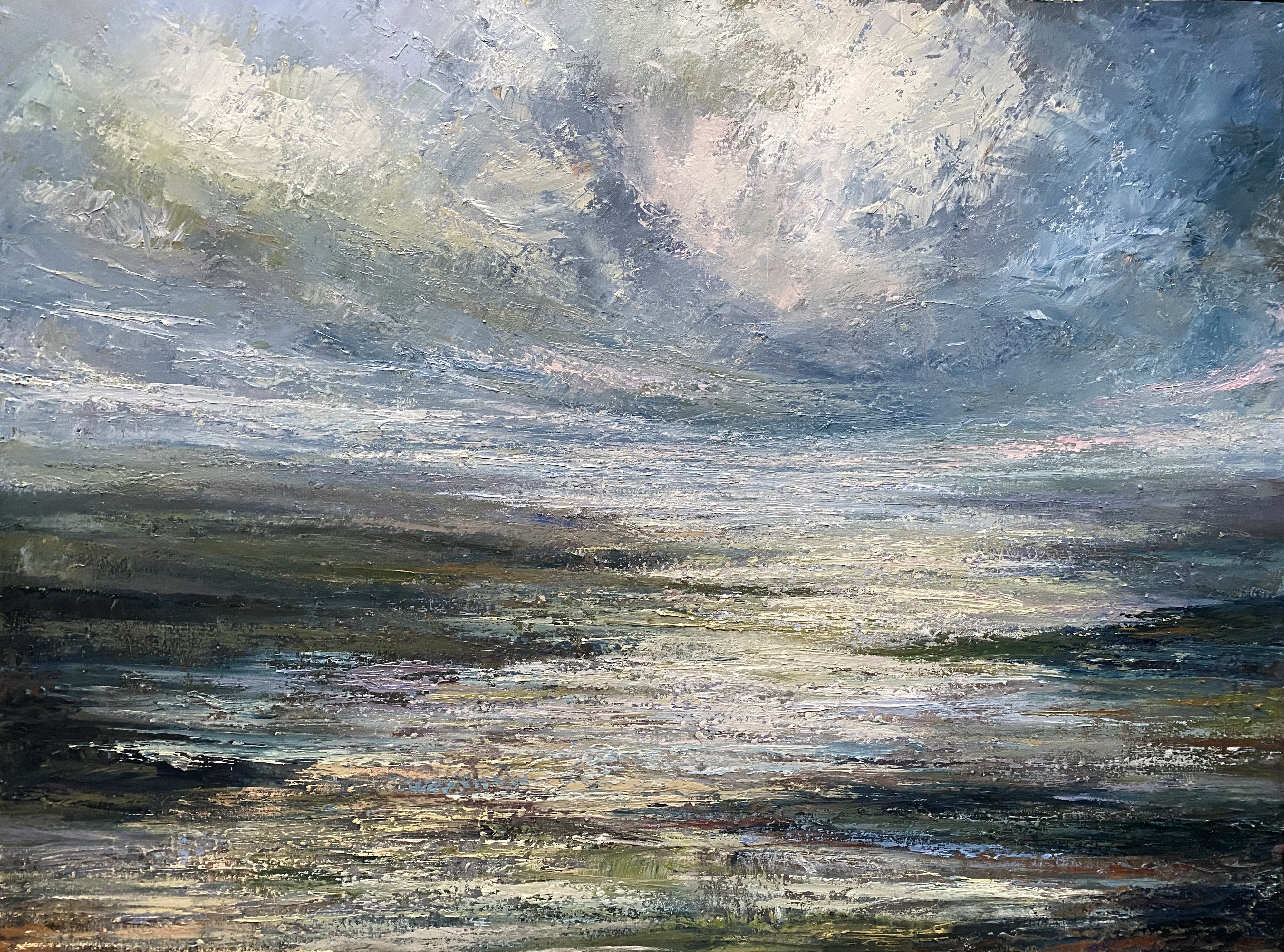 'Low Tide Rosbeg', oil on canvas, 92cm x 122cm, £4800.