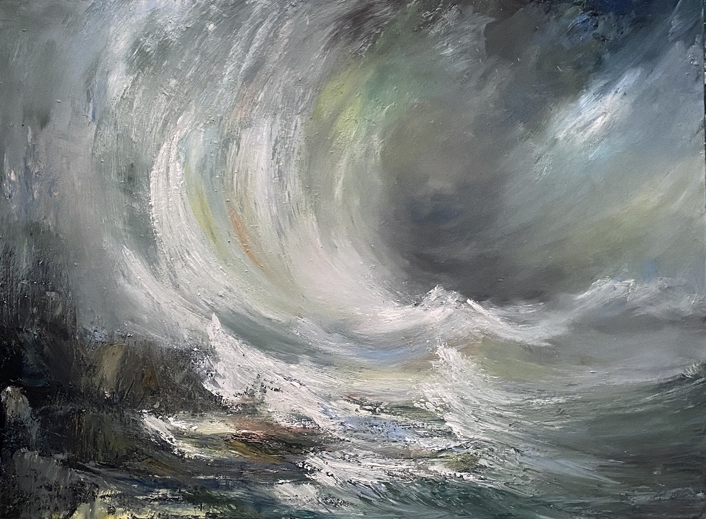 'Tir of Thuinn - land under the wave', oil on canvas, 92cm x 120cm, £3800