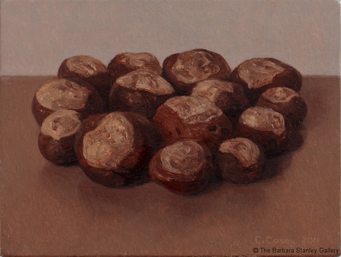 Fourteen Chestnuts, oil on canvas, 9cm x12cm, £1600