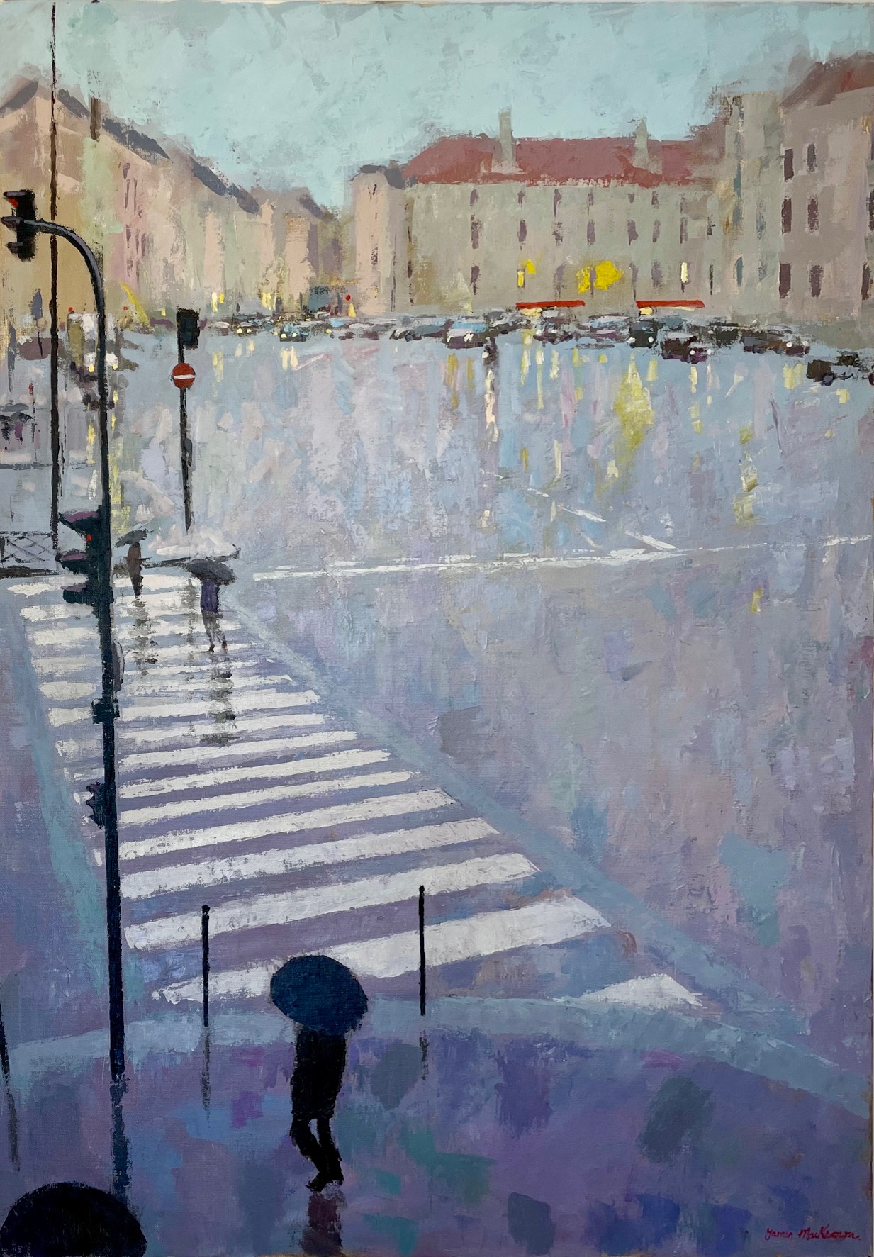 'The Umbrella, Paris', oil on canvas, 116cm x 81cm £6100,