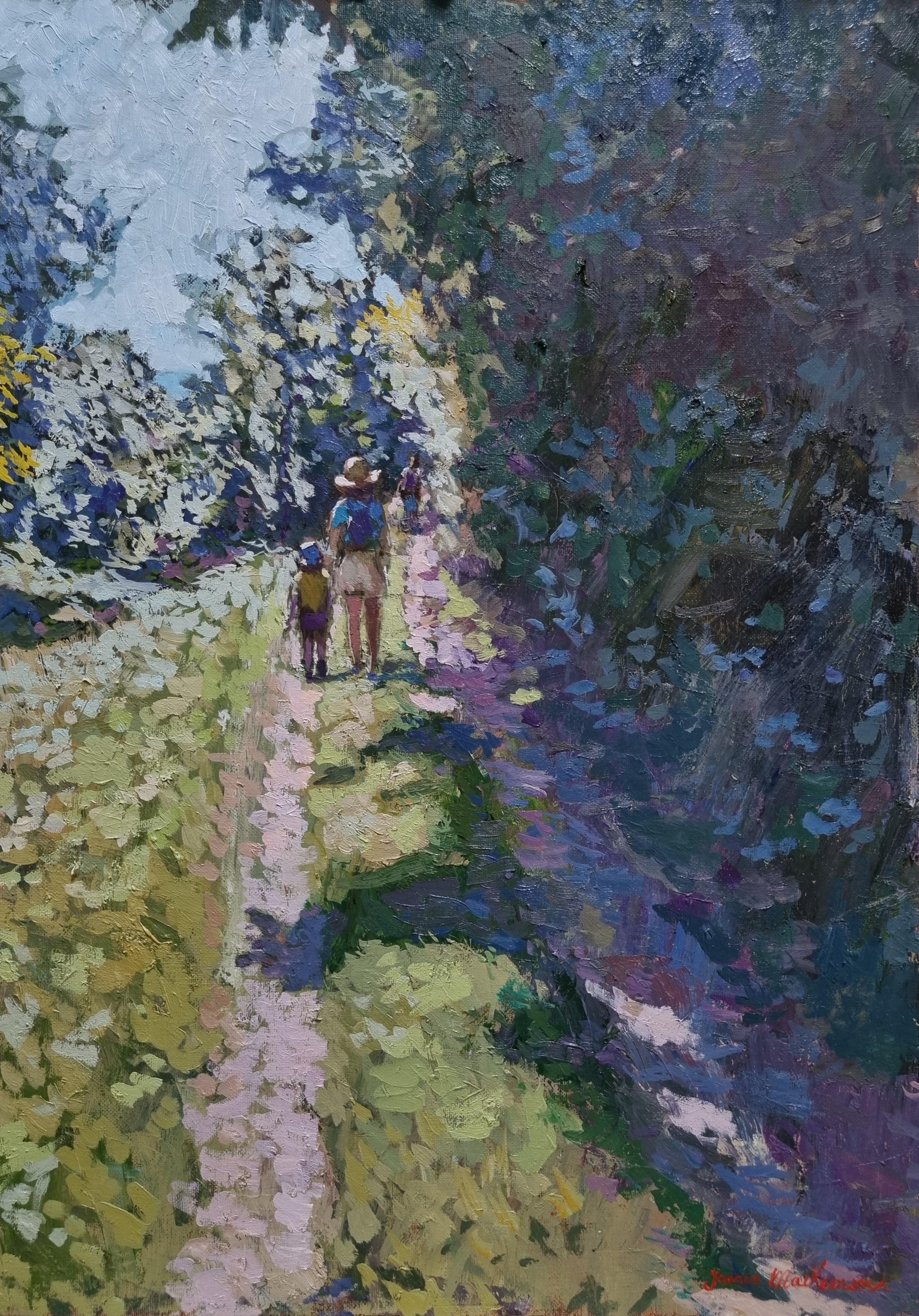'Walking to the Beach', oil on canvas, 65cm x 46cm, £2600
