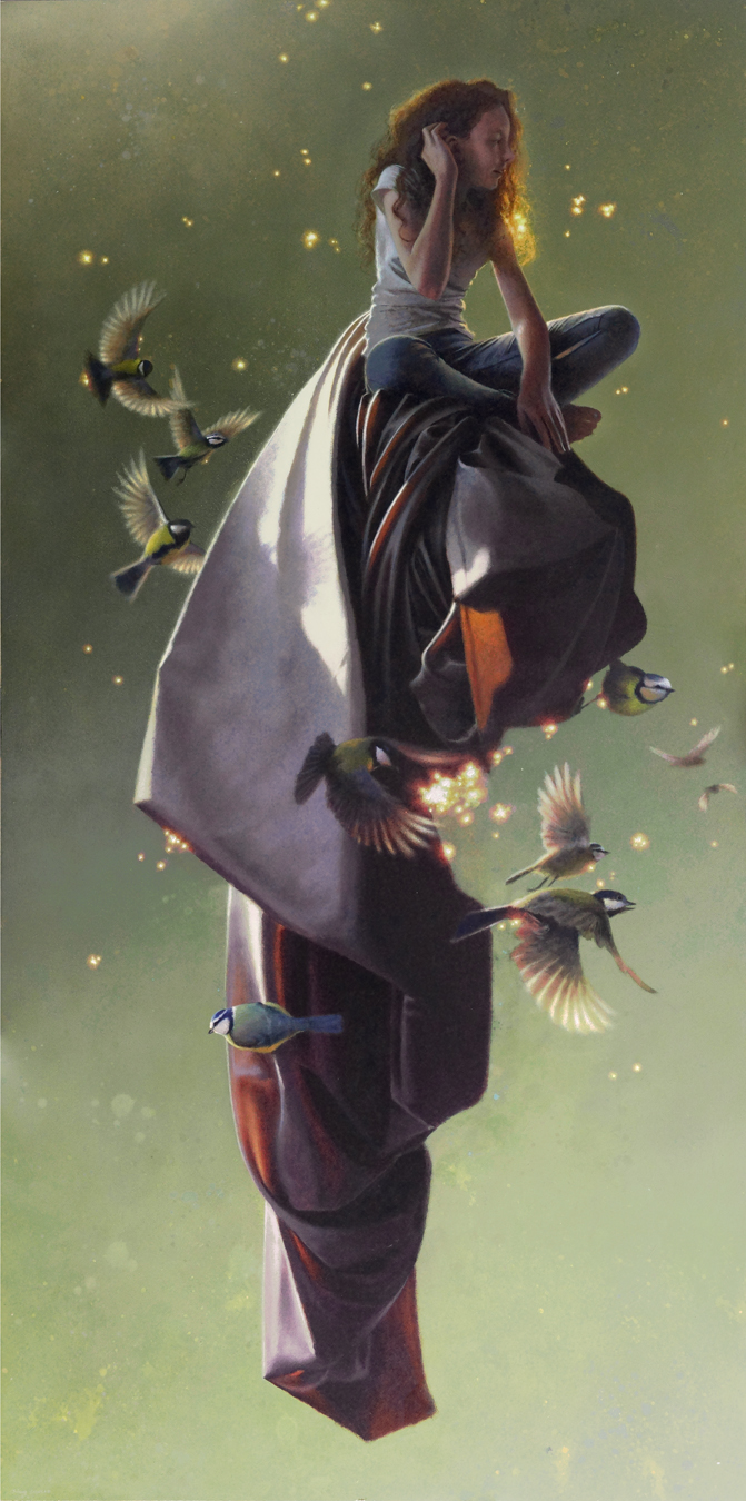 'Learning to Fly', acrylic on board, 122cm x 61cm