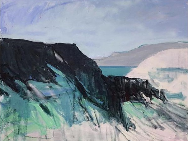 'Dark North Cliff Coast', oil on canvas, 71cm x 92cm, £2000
